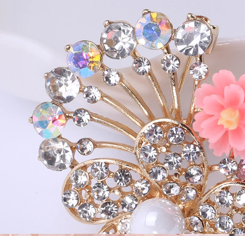 Модная брошь в виде цветка Корейском стиле роскошная атмосферная высокого