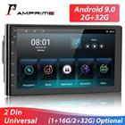 Мультимедийная магнитола AMPrime, универсальная мультимедийная стерео-система на Android 9,0, с GPS, для Volkswagen, Nissan, Hyundai, Kia, toyota, LADA, Ford, типоразмер 2 Din