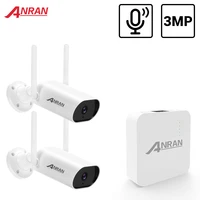 anran 3mp mini cctv wireless system audio record outdoor waterproof p2p wifi security camera set video surveillance kit app