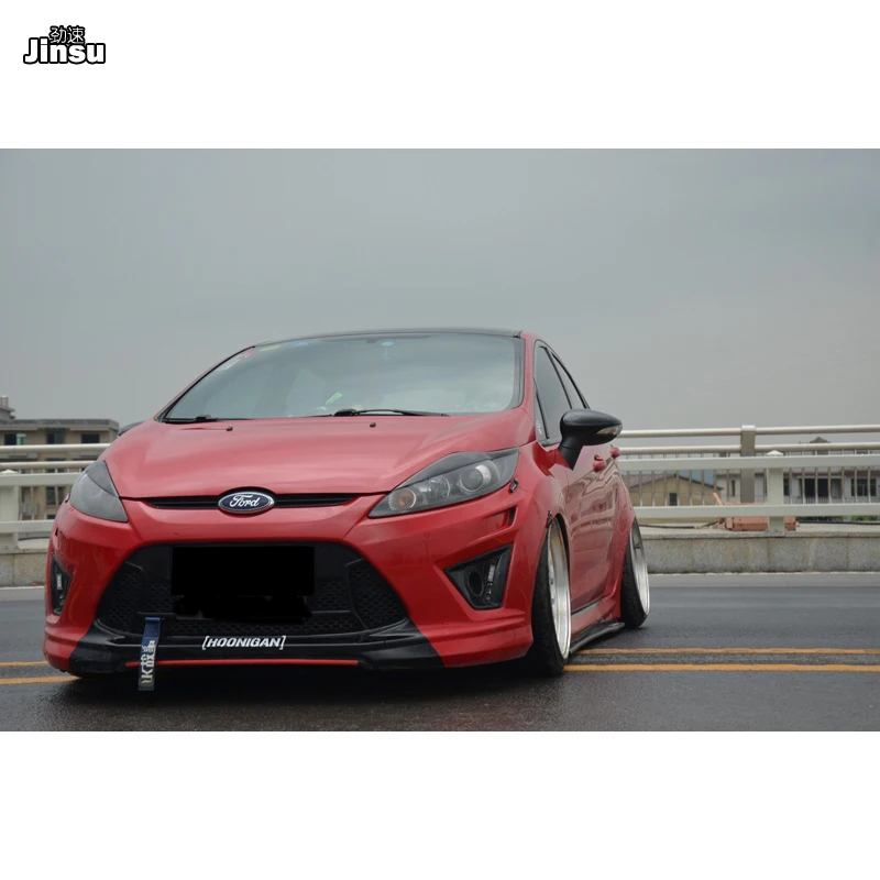 Углеродное волокно фары Брови Веки автомобильные наклейки для Ford Fiesta MK7 2009 - 2012