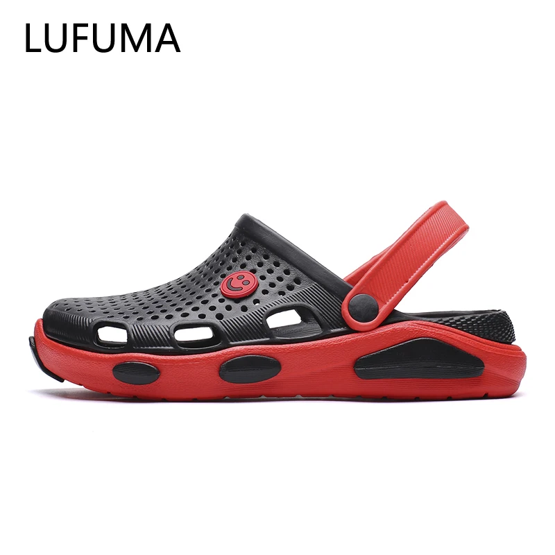 Мужские повседневные сандалии дышащие шлепанцы для пляжа ажурные воды желе