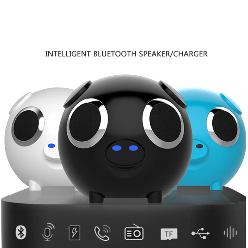 Многофункциональный 2 в 1 Милый Свинья форме животного Bluetooth беспроводной динамик