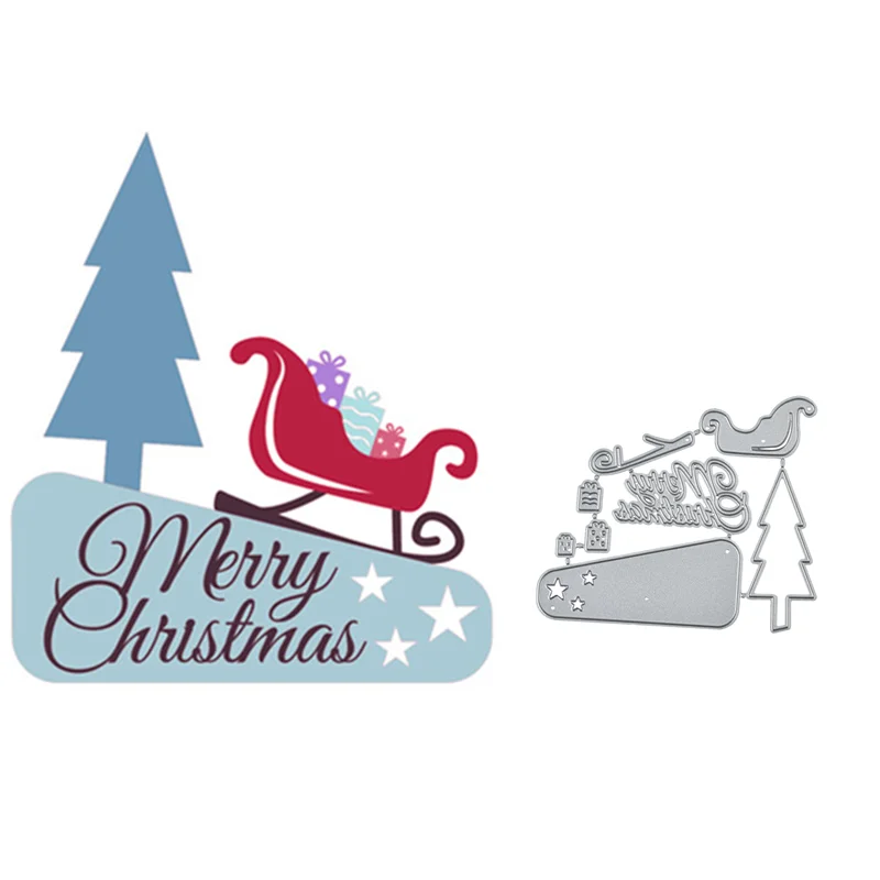 Eastshape металлические режущие штампы на холме сосна с Рождеством Скрапбукинг