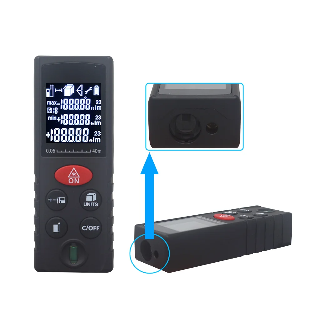 Новая цифровая лазерный дальномер 40 м 60 80 100 Diastimeter измерения уровня с воздуха