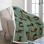 Плюшевое одеяло с 3D принтом такса шерпа флисовое покрывало одеяло винтажное постельное белье квадратное шерстяное мягкое одеяло для пикника