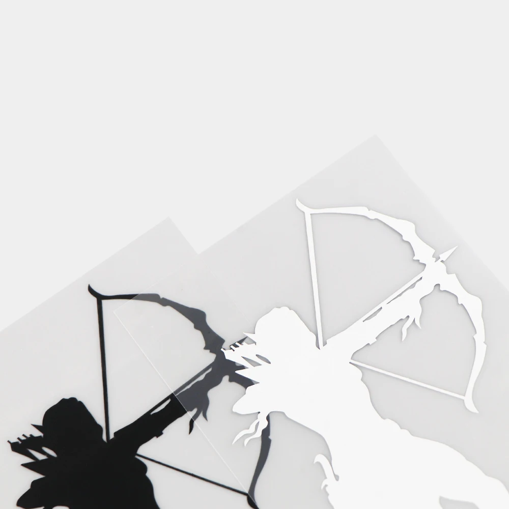 

YJZT 15.49.4CM Creative Car Stickers Angel Shooter Personality Vinyl Decals Bumper Window Glass Decoration 20C-0275