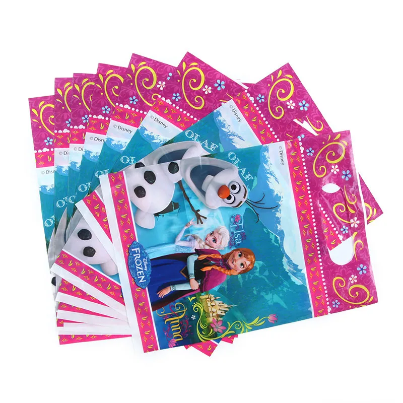 8pcs Gift bag Новые предметы для вечеринки принцессы Эльзы и Анны, тарелки, чашки с воздушными шариками для девочек, друзей, дня рождения, семейные вечерние декорации, одноразовая посуда - Color: 8pcs Gift bag