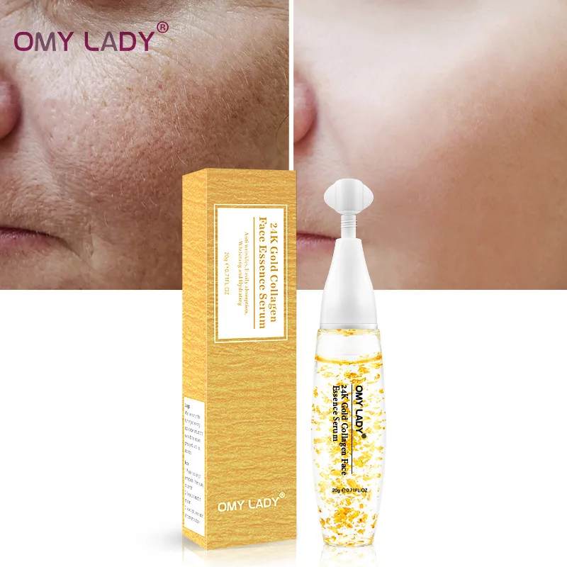 OMY LADY 24K Gold коллагеновая эссенция для лица Антивозрастная увлажняющая Сыворотка