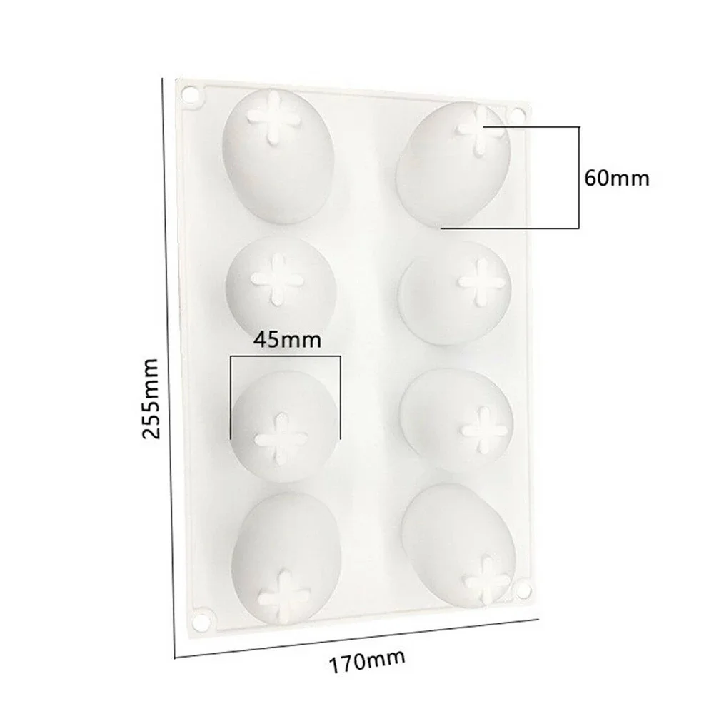 

8 Cavities Easter Egg Shape Cake Mold Mousse Fondant Chocolate Decorating Cake Jelly Silicone Molds Kitchen Baking Moulds