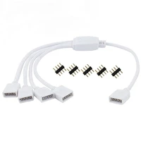 4 pin rgb connector cable 1 to 2 3 4 5 ports led extension splitter cable wire for rgb led strip with 4 pin plugs