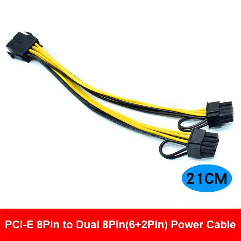 PCI-e 8pin to Dual 8Pin/PCIe 8pin-2x(6+2pin) Power Cable PCI Express Splitter