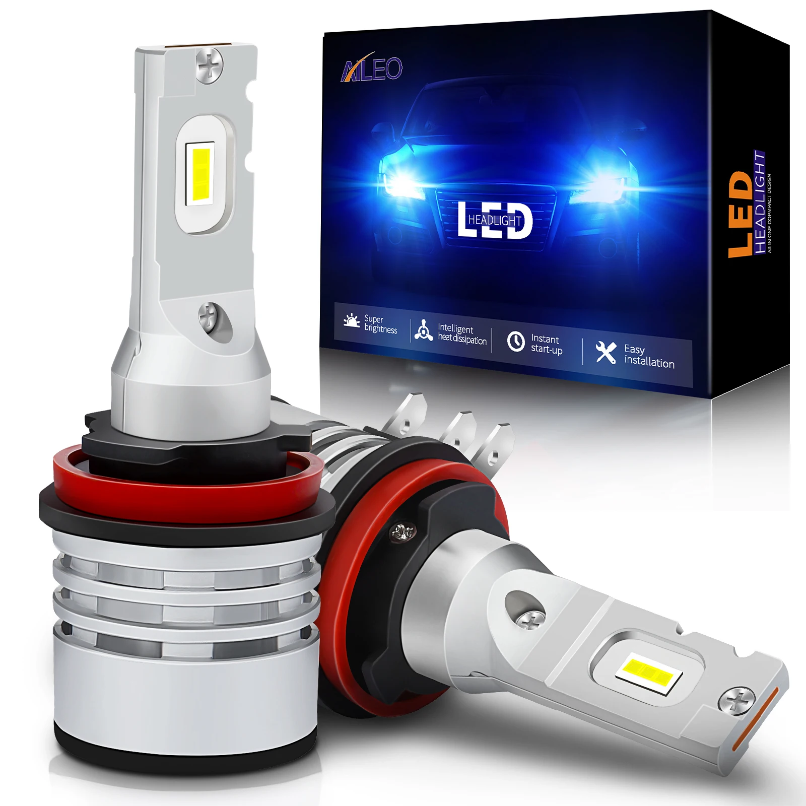 AILEO 2 шт. H15 Светодиодная лампа CSP чип 12000 лм фара Высокая мощность DRL 12 в 6000K для Audi
