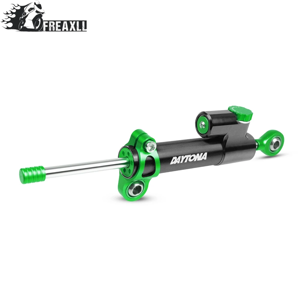 Green-Black Мото CNC мотоцикл рулевой демпфер Стабилизатор Линейный Обратный контроль безопасности для Triumph DAYTONA T595 955i Daytona 675 R - Цвет: Green-Black