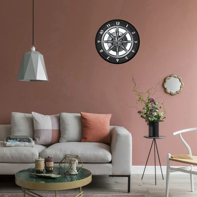 Автосервис ремонт гаража владелец колеса шины на заказ Авто настенные часы | Дом