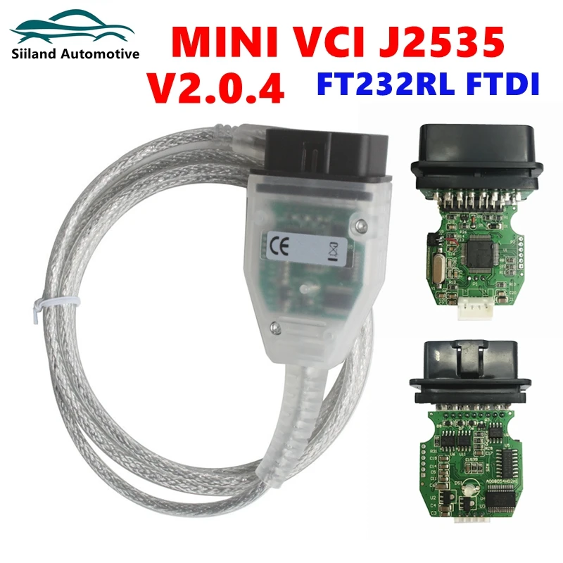 

FT232RL Hardware V2.0.4 MINI VCI J2534 FTDI Chip for TOYOTA OBD2 OBD2 Scanner Cable TIS Techstream Automatic Car Diagnostic Tool