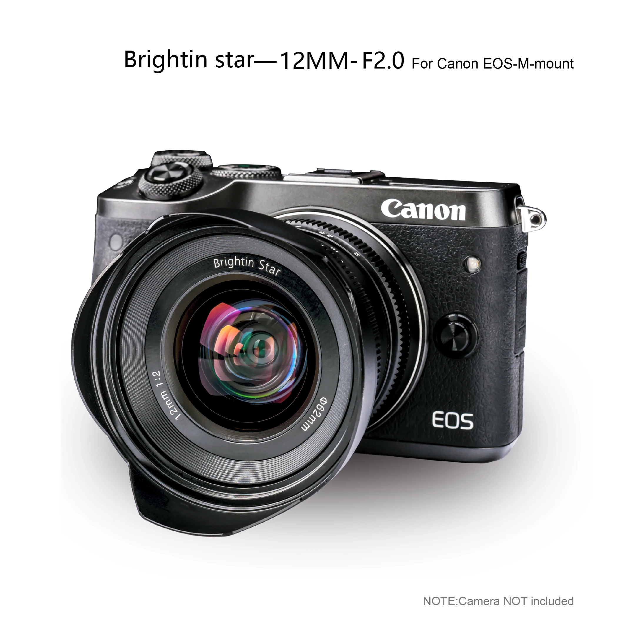 Brightin star 12 мм F2.0 большая апертура ручной объектив с фиксированным фокусом