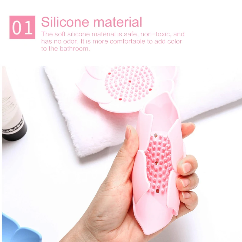 Креативный силиконовый держатель для мыла нескользящий влагостойкий поднос