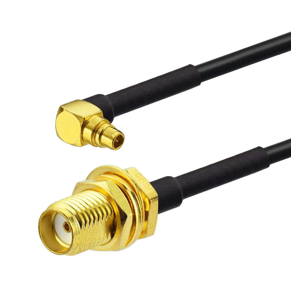 Eightwood MMCX штепсельная вилка с прямым углом для SMA Jack Female Blukhead RG174 15 см GPS Pigtail