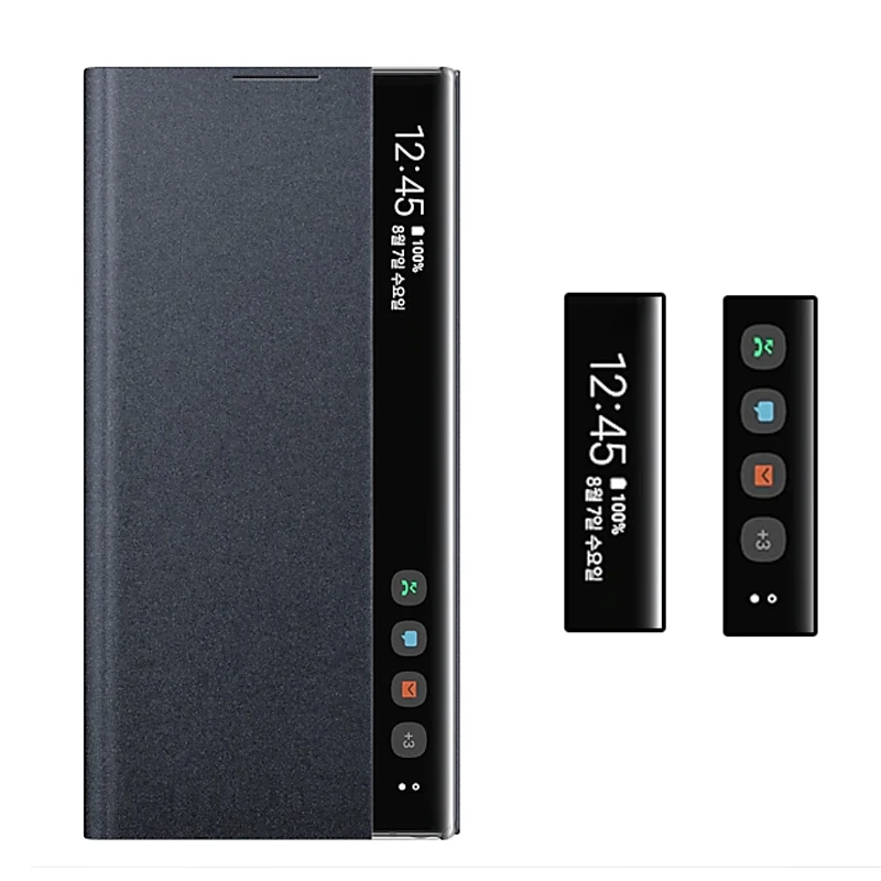 Samsung-funda de tel&eacute;fono Original con tapa para Galaxy Note 10, Note 10 Plus, 5G, Note 10 +, funda protectora con espejo-4