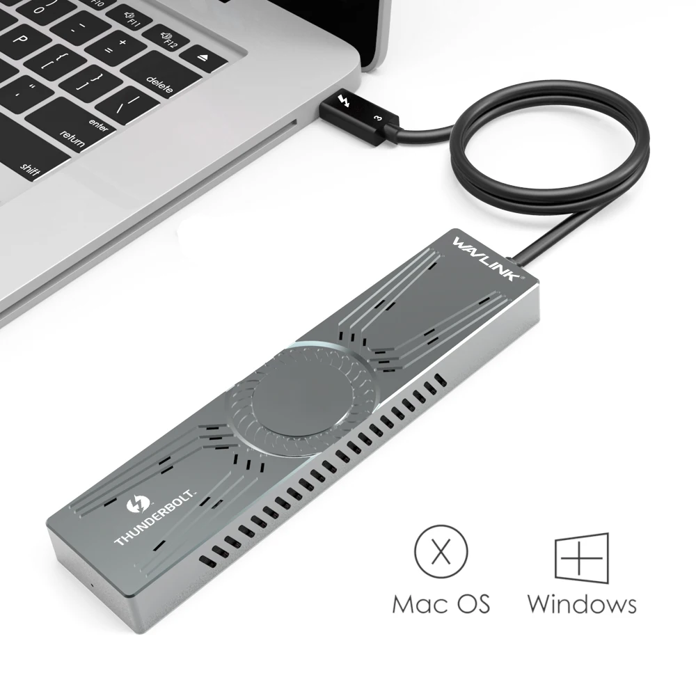 Корпус SSD Thunderbolt 3 к NVMe сертифицированный Intel PCIe M Key внешний жесткий диск