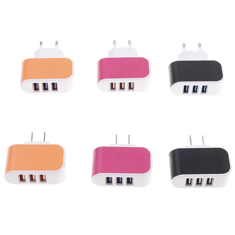 3 портовый usb хаб 5 в 1 А адаптер зарядного устройства стандарта ЕС/США 110 240 В