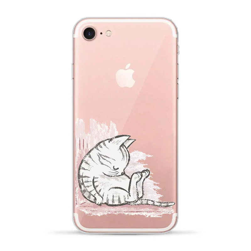Модный мягкий чехол для телефона с изображением кота Iphone Xs Max 7 8 Plus 5S Se 6 6S