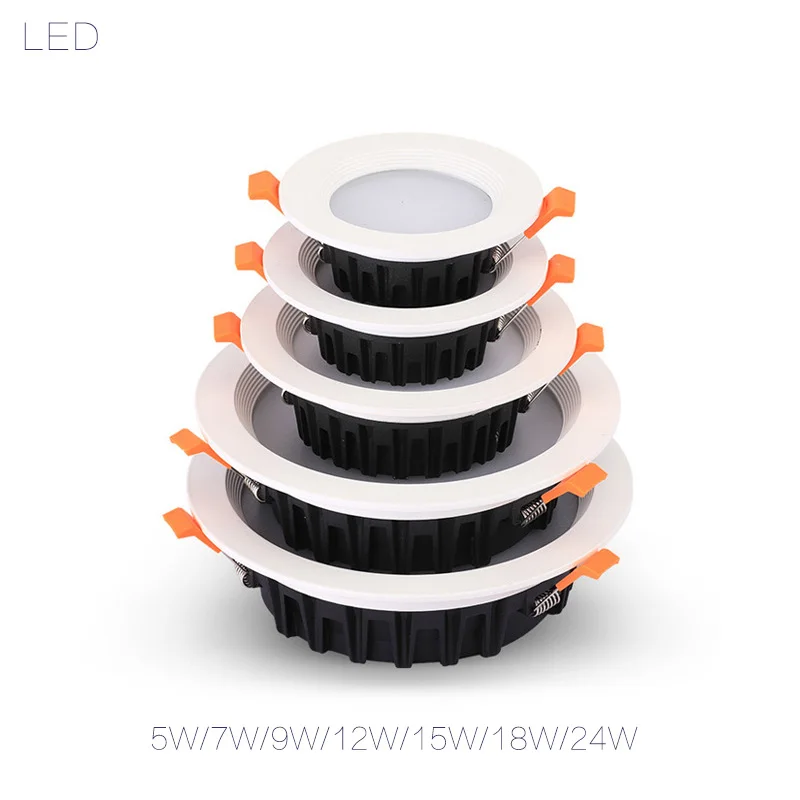 Ультратонкие встраиваемые светодиодные точечные лампы белый Потолочный