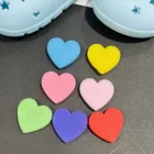 1 шт., подвеска для обуви в форме сердца из ПВХ