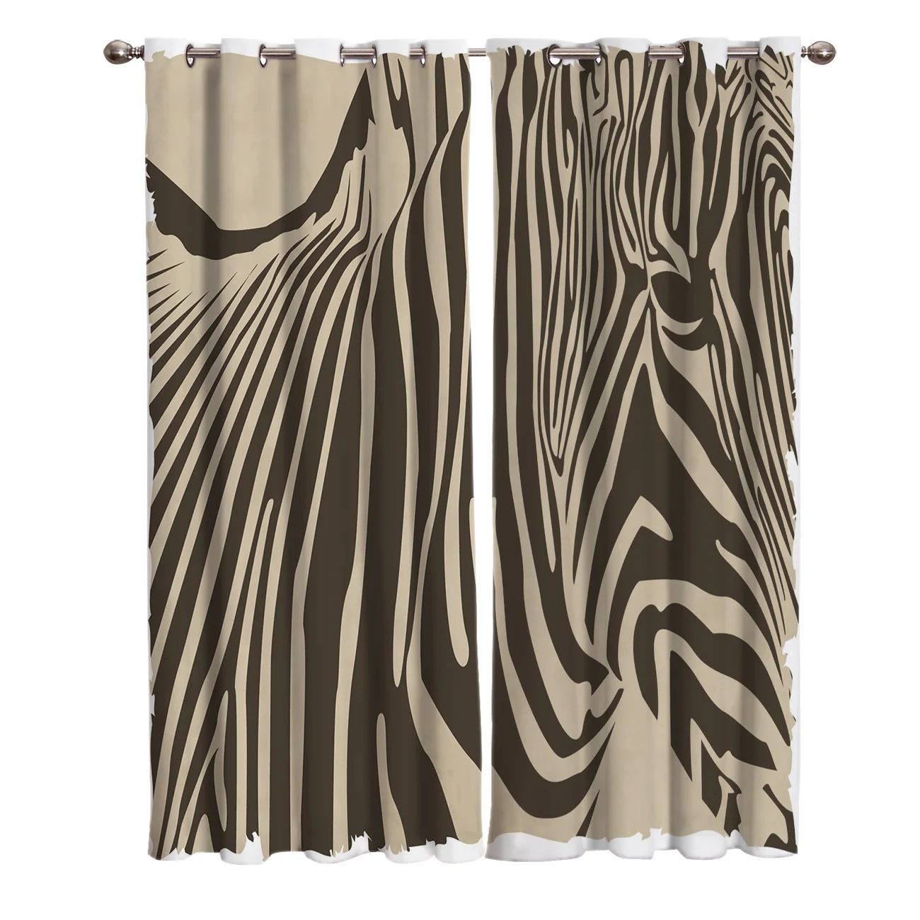 Африканские оконные шторы Zebra занавески для гостиной декоративные элементы | Дом
