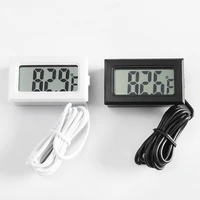 mini lcd digital thermometer temperature indoor convenient temperature sensor meter gauge instruments cable