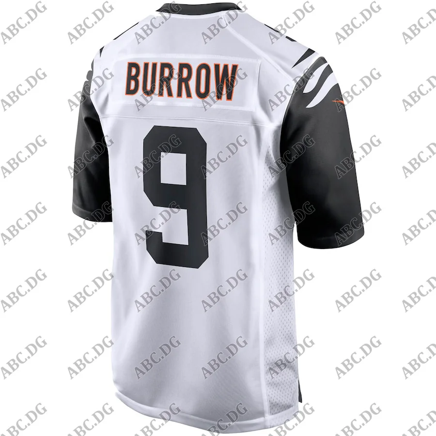 

Customized Stitch Men Women Kid Youth Cincinnati Joe Burrow White Alternate 2 Game Player Jersey 4XL 5XL 6XL