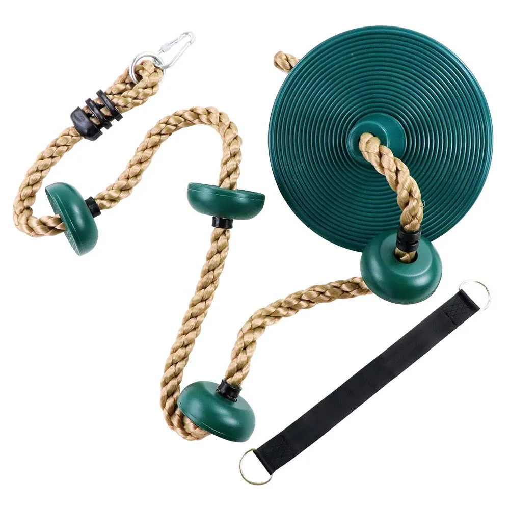 

Kids Fitness Rock Climbing Rope Swing Set Outdoor Disc Climbing Rope Garden Children's Exercise Toys Playground Accessorie