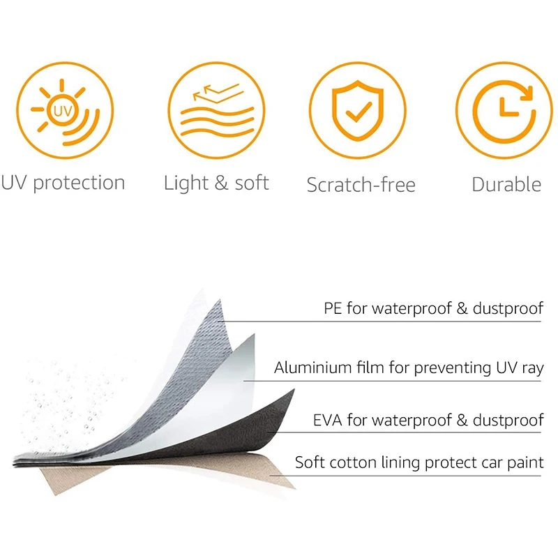 

Universal Car Covers Indoor Outdoor Cover Sun UV Snow Dust Resistant Protection Cover for Sedan