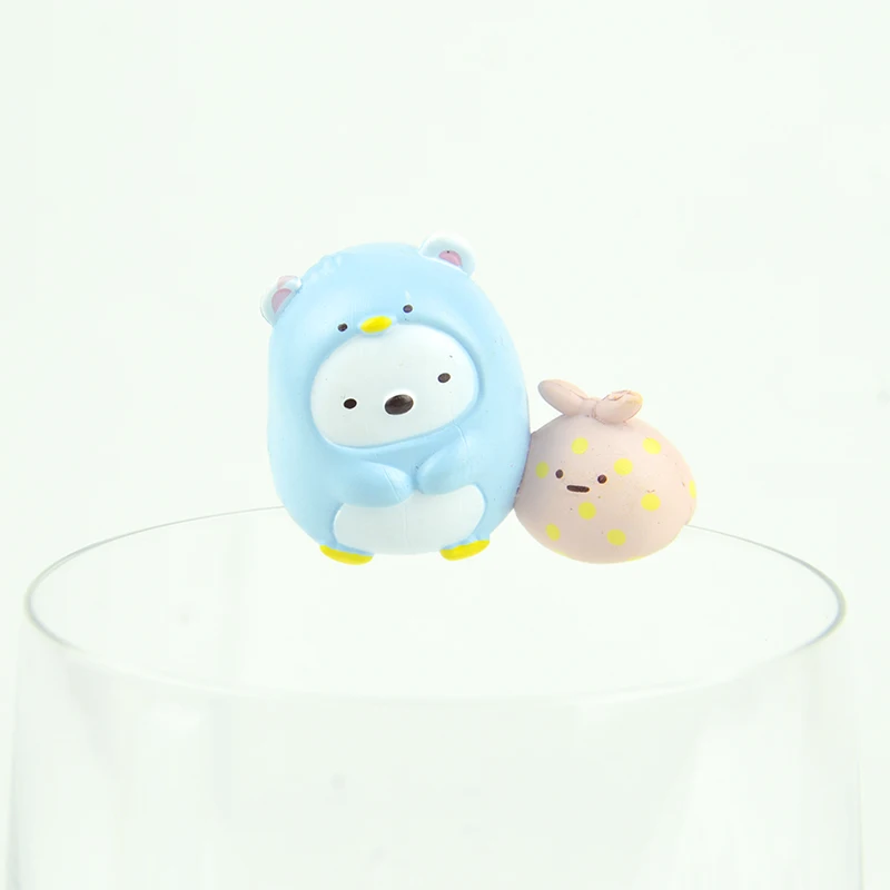 Sumikkogurashi A Япония оригинальные капсульные игрушки милые домашние животные 8 комплектов мини-Ежик путитто стеклянные гашапон фигурки настольные детские игрушки - Цвет: Sumikkogurashi A