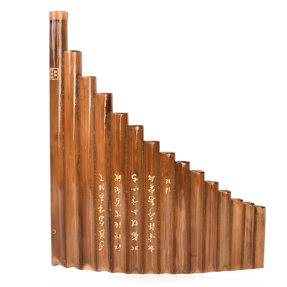

Panpipes Traditional Chinese Musical Instruments Handmade Natural Bamboo 15 Pipes G Tone Special Tone Folk Musical Instruments