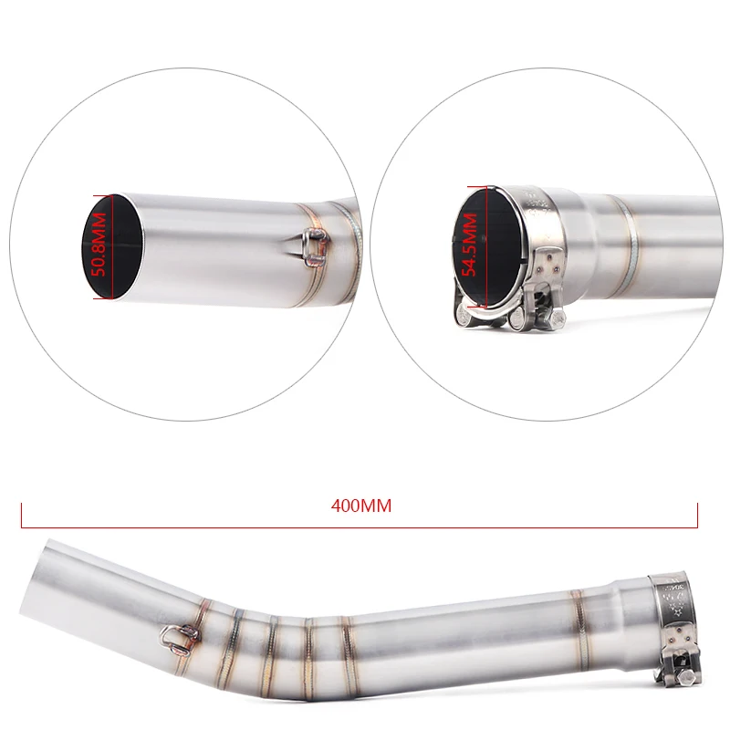 Полная система выхлопной трубы для мотоцикла глушитель среднее звено контактная