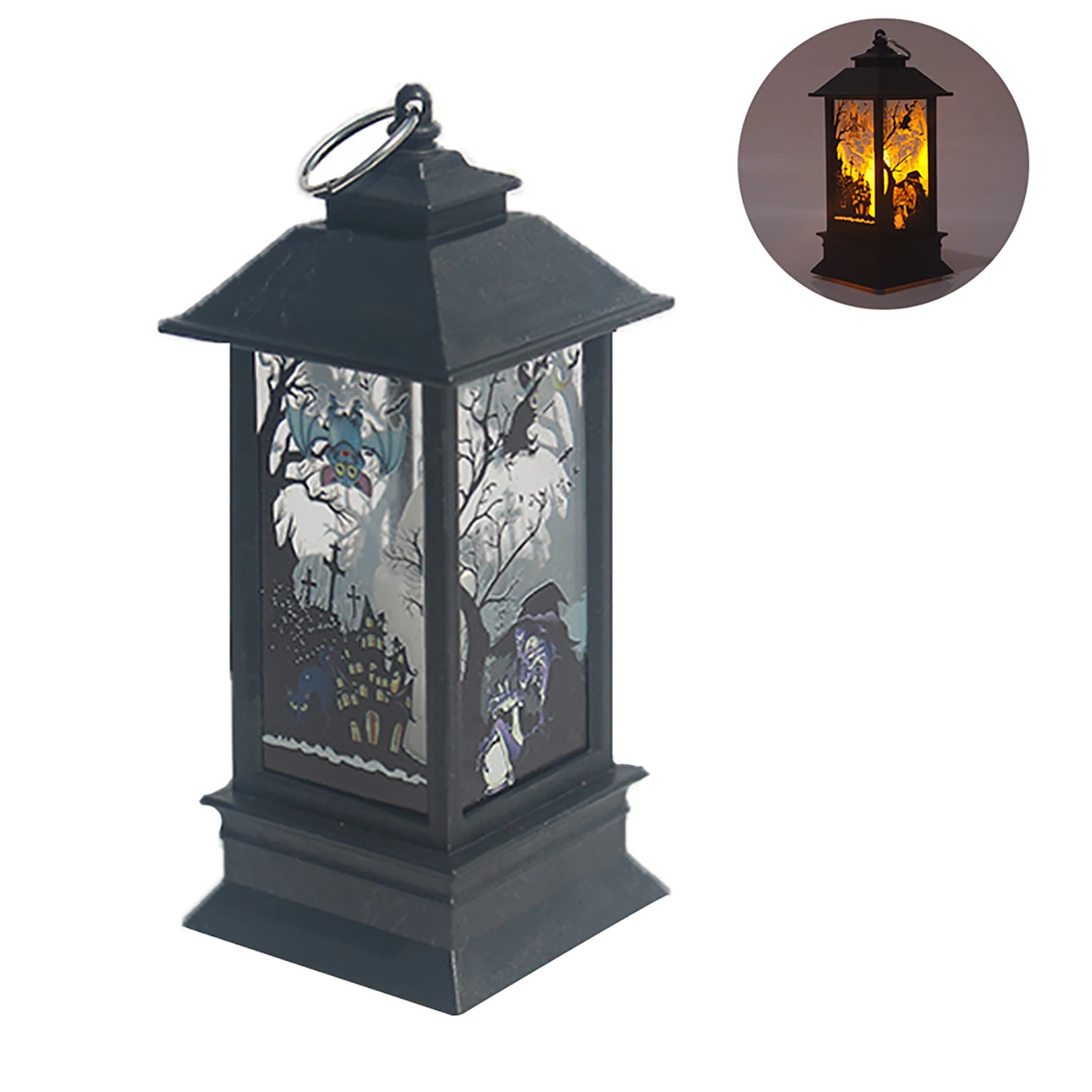 

Декоративные светодиодные свечи на Хэллоуин, подвесные украшения для чая, переносной светильник в виде черепа, призрака, лампа-фонарик, тов...