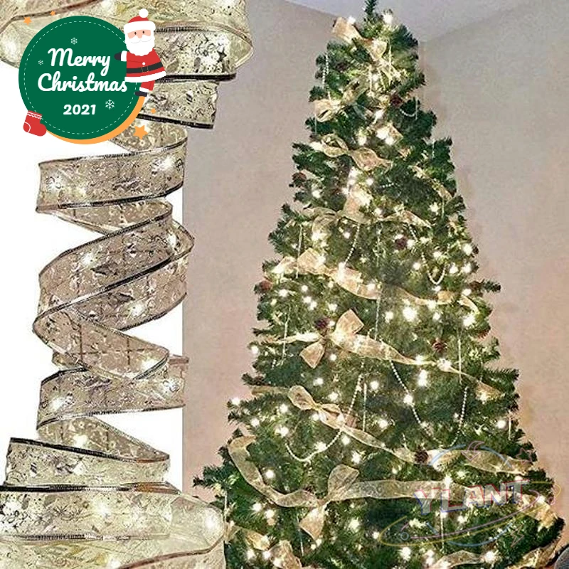 

Гирлянда YL 4 м, водонепроницаемая, 40 светодиодов, медная проволока, лента с бантом светильник ильник вечерние ринки, Рождественская елка, укр...