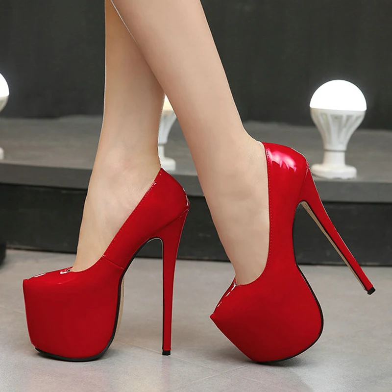 

New Spring/Autumn Women High Heels Pumps Party Shoes Platform Shoes Sexy OL Wedding Shoes Women 18cm Big size 775