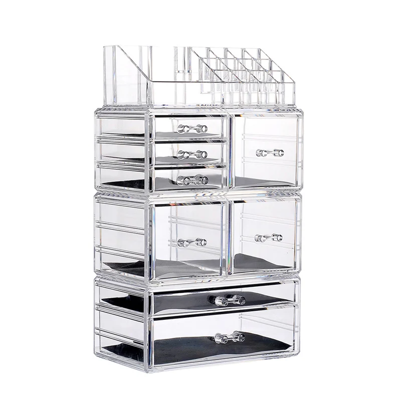 Прозрачный акриловый Органайзер для макияжа держатель помады стойка косметики