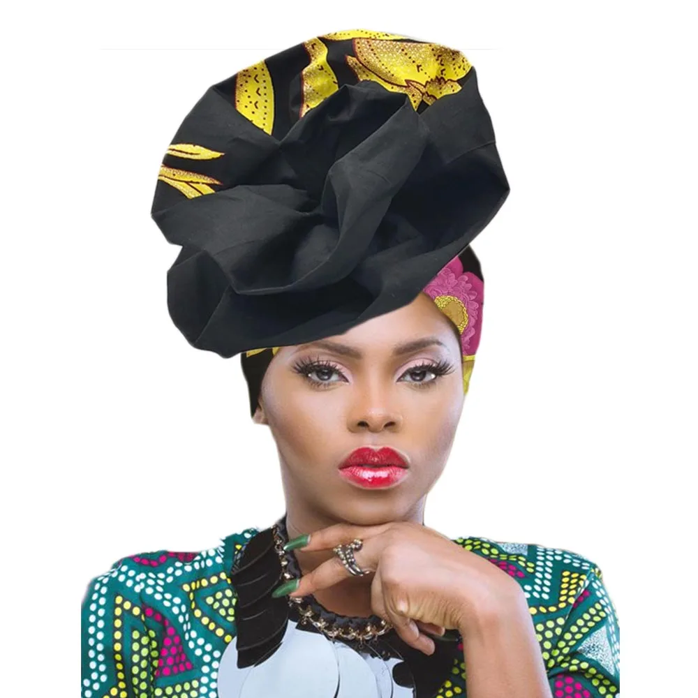 Головной убор Gele уже изготовленный тюрбан африканская Женская повязка на голову