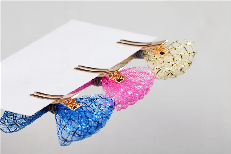 

Wholesale 15pcs Fashion Glitter Mesh Bow Hairpins Solid Bowknot Hair Clips Princess Headwear Boutique Hair Accessories for Girls