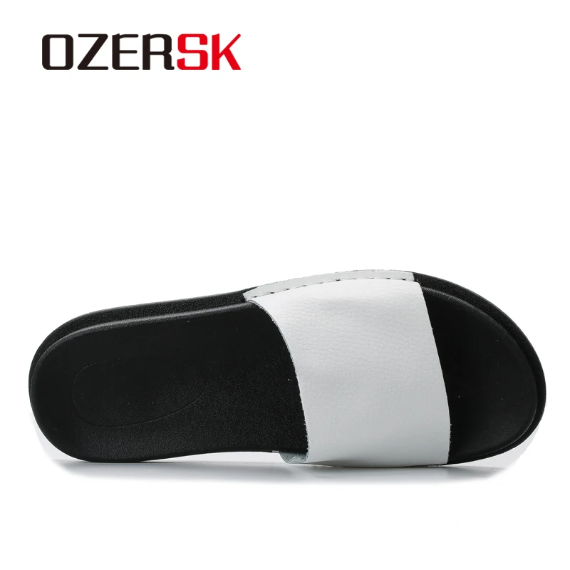 Шлепанцы OZERSK женские из экокожи Повседневная Удобная обувь на плоской подошве