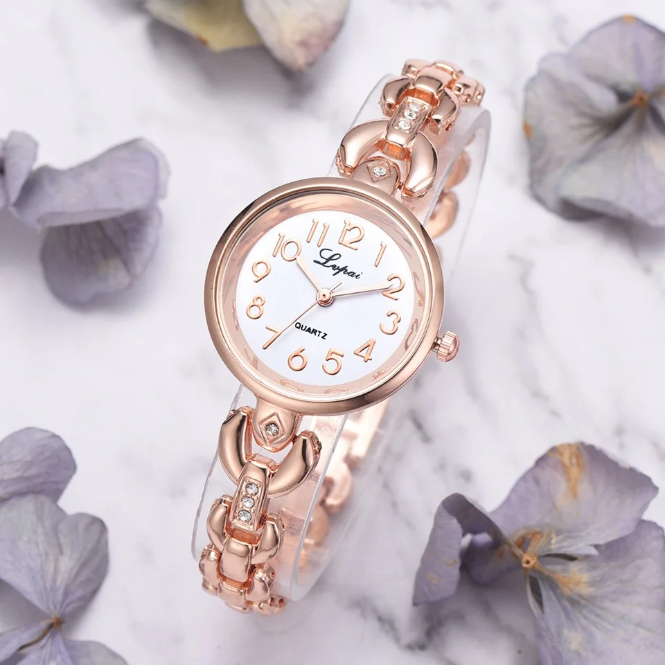 Женские Модные кварцевые часы женские сетчатые с браслетом из нержавеющей стали