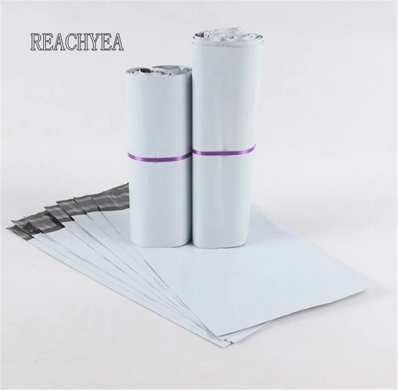 10 шт./лот белые пластиковые почтовые конверты отправки пакеты самоклеящиеся