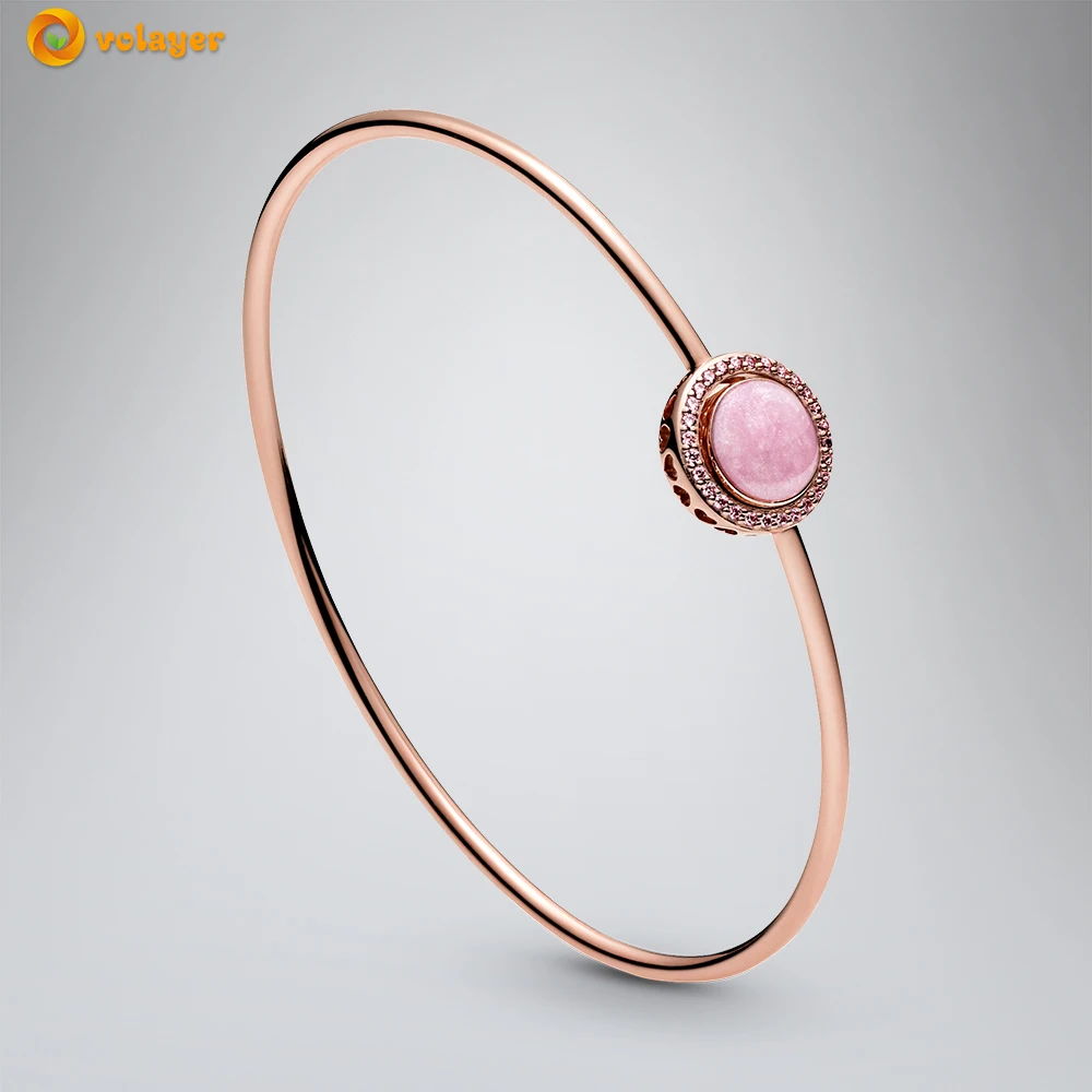 Браслеты из стерлингового серебра Volayer со сверкающим сердечком и костью желаний, дружбы браслеты для женщин, ювелирные изделия, подарки на день рождения.