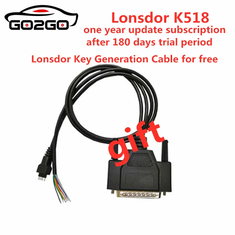 Lonsdor K518S один год обновления подписки после 180 дней пробного периода с кабелем
