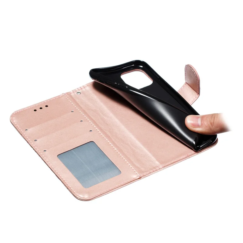 

Case For iPhone X XS Max XR 7G 8G SE 11Pro Max fashion 3D Flower Magnetic Leather Flip wallet Card slot Anti-fall Cover cases