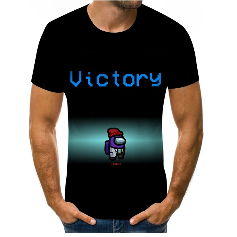

Hip-hop cartoon animation 3D printing men's short-sleeved T-shirt fashion new parent-child wear full size O-neck T-shirt men