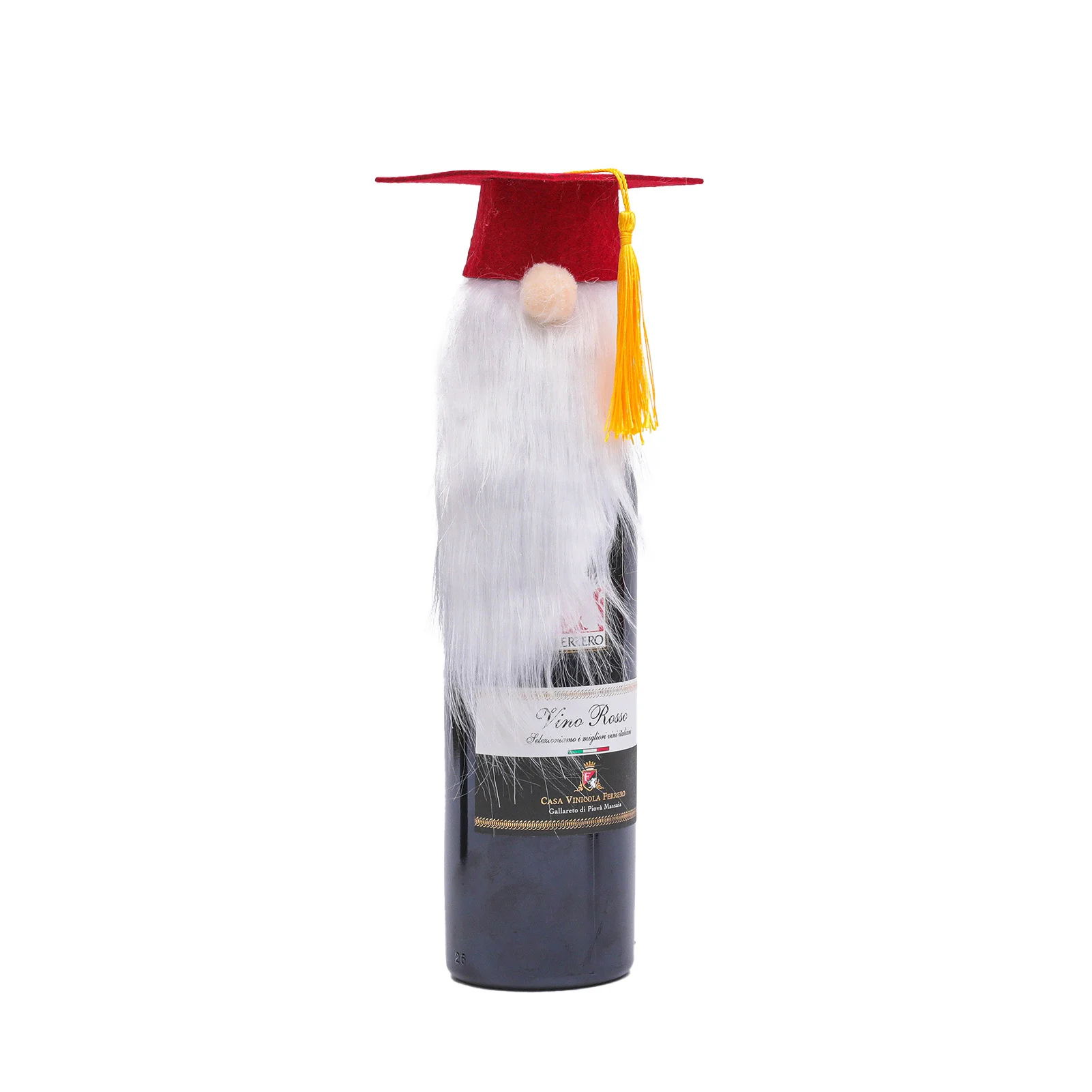 

Long Beard Doctoral Cap Wine Bottle Cover Faceless Doll Graduation Hat Bottle Ornament Graduated Season Home Party Decoration
